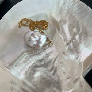 Baroque Pearl with 18K Gold Chain